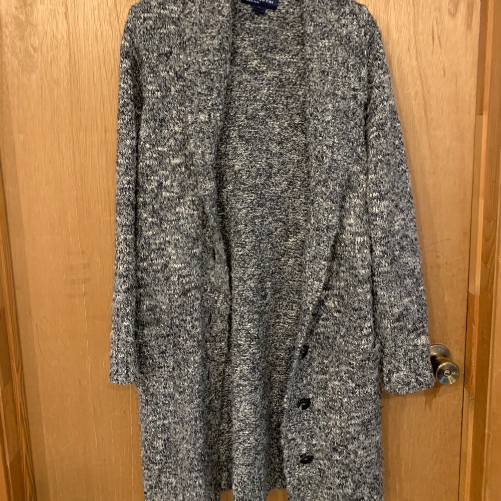 Grey knit cardigan